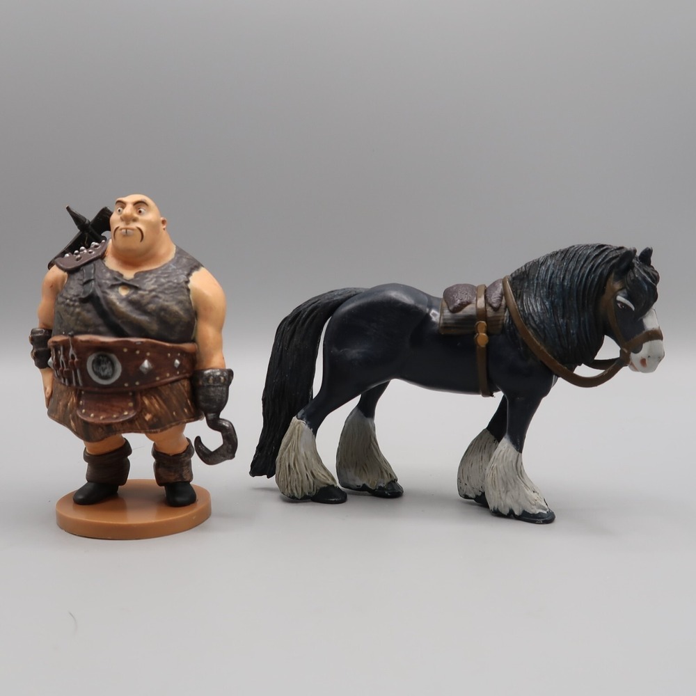 Tangled Hook Hand Thug & Brave Black Horse Figure‎ Medieval Renaissance